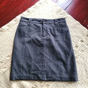 Eddie Bauer Wool Pencil Skirt Gray size 6 Tall